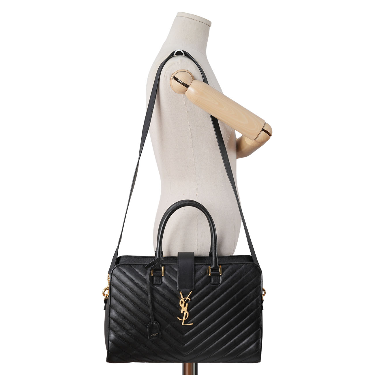 YVES SAINT LAURENT(USED)생로랑 357396 쉐브론 토트백